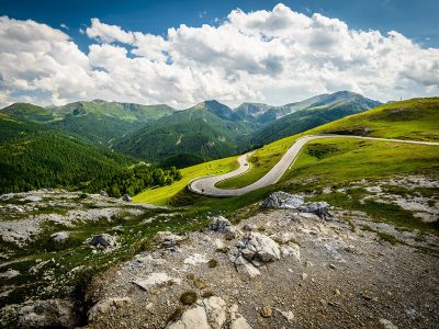 Alpina,Road,At,Summer-nockalmstrasse,,Nockberge,,Carinthia,,Austria.